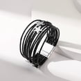 thumbnail image 6 of YYKihy Girl Leather Cuff Bracelet Set Multilayer Wrap Bracelet Star Bracelet Clasp Bracelet For Women, 6 of 7