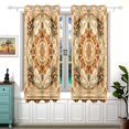 thumbnail image 2 of Boho Pattern Bohomia Curtains Black Out Curtains for Sliding Glass Doors Bedroom Living Room Bathroom 2 Panels Set, 2 of 5