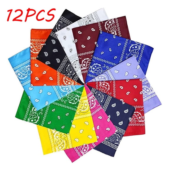TIMIFIS Beanie Hats For Women Dozen Paisley Bandanas Multi Colored Set Cowboy Bandana Scarf Double Sided -