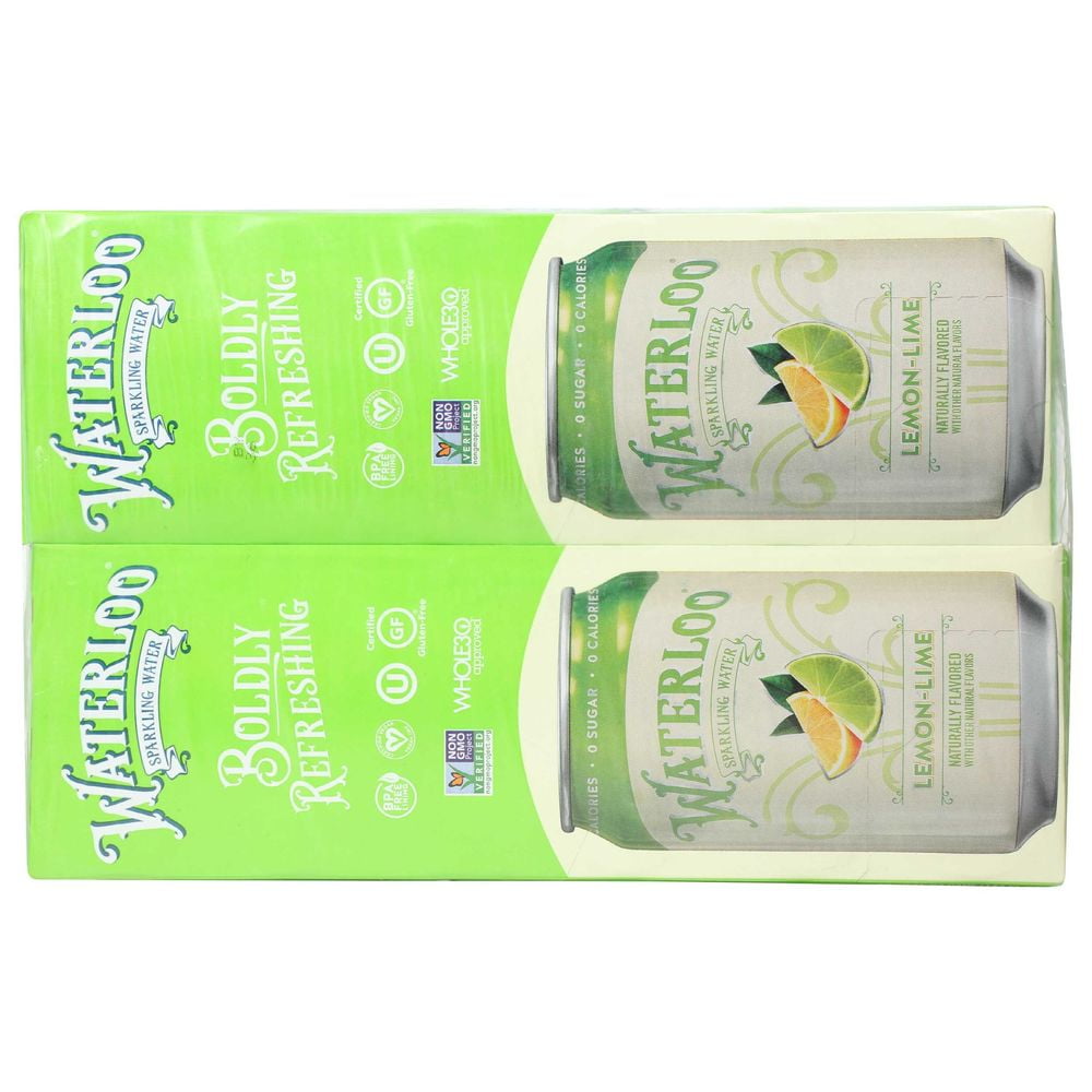 Waterloo Lemon Lime Sparkling Water, 144 Fluid Ounce -- 2 per Case.