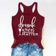 thumbnail image 2 of Tuphregyow Women's Vest Beach Funny Graphic Racerback Camisole Vests Sleeveless Blouses Y2K Clothing Summer Clothes for Teen Girls Oversized T Shirts for Women Crewneck Tank Top for Women Wine M, 2 of 5