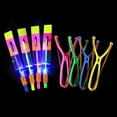 thumbnail image 4 of 5/10/20pcs LED Light Arrow Rocket Helicopter Flying Toys Kids Birthday Party Favors Gift Bag Pinata Fillers Rubber Band Catapult, 4 of 10