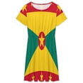 thumbnail image 3 of Flag of Grenada Women's Dress Short Sleeve Summer Sundress Summer Women Clothes, 3 of 7