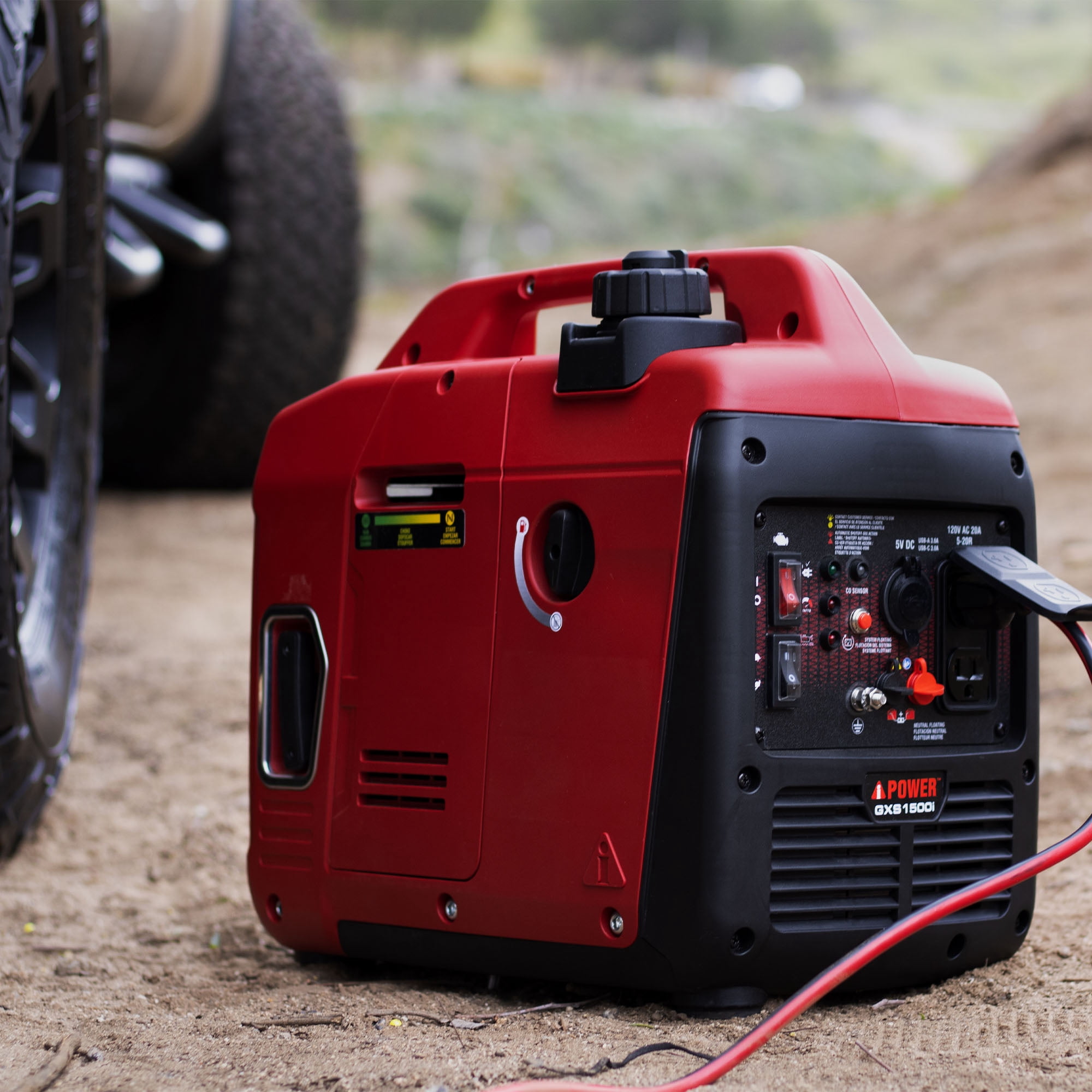 A-iPower 1500-Watt Ultra-Light Gasoline Inverter Generator with 60cc Engine and CO Sensor
