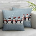 thumbnail image 3 of Chilfamy Penguins Christmas Funny Pillow Cushion Covers High-Quality Winter Pillow Covers 1PC 20x20in, 3 of 5