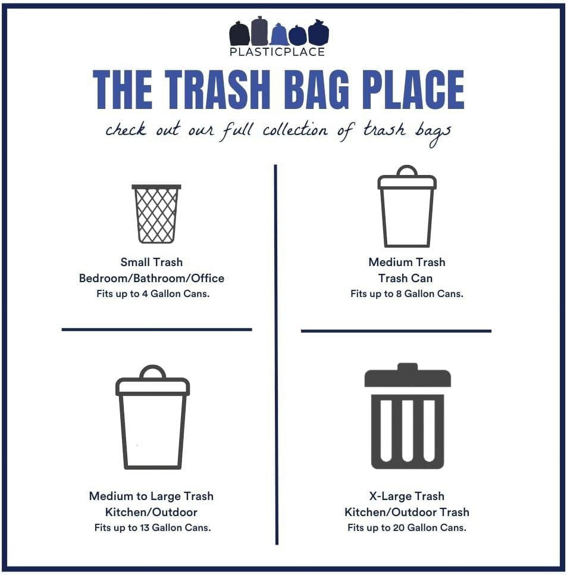 Plasticplace 12-16 Gallon Recycling Trash Bags, 200 Count (Pack of 1)