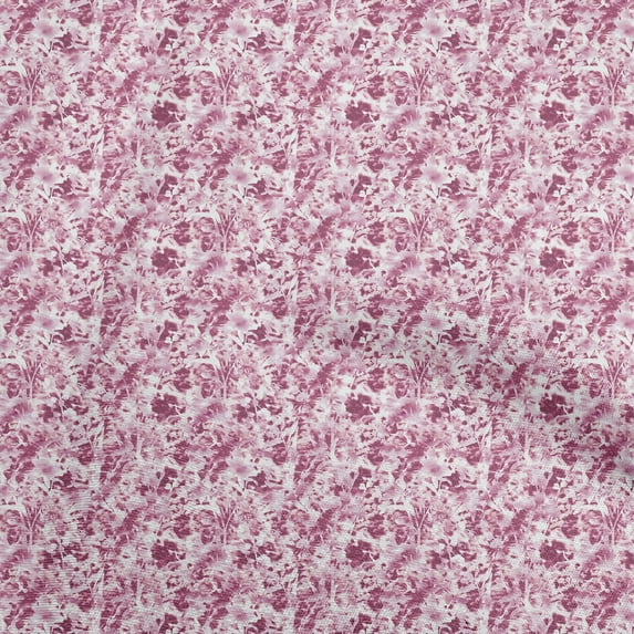 oneOone Georgette Viscose Purple Fabric Asian-Tie & Dye-Floral Dress Material Fabric Print Fabric By The Yard 42 Inch Wide