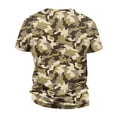 thumbnail image 4 of Men'S Camouflage T-Shirt Sports Fitness Short Sleeve Military Camo Crewneck Vintage Shirt,Brown 6XL, 4 of 6