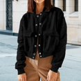 thumbnail image 5 of Aellinatey Womens Crop Jacket Long Sleeve Shacket Lightweight Fall Casual Coat with Pockets, 5 of 10