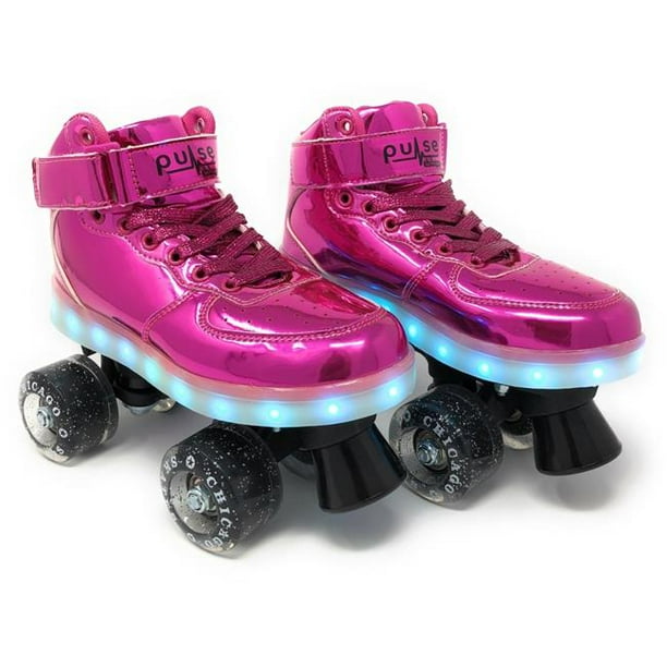 Chicago Skates Pulse LightUp Quad Roller Skate, Pink