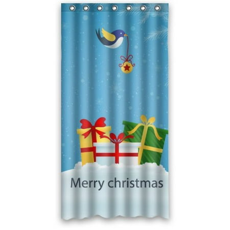 Artjia Christmas Gifts Merry Christmas Shower Curtain Waterproof