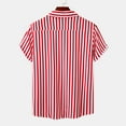 thumbnail image 2 of Camisas s Para Hombre De Vestir Camisa casual con estampado de hombres Camisa de blusa con cuello vuelto de manga corta (Red, XL), 2 of 7