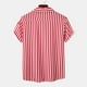 thumbnail image 2 of Camisas s Para Hombre De Vestir Camisa casual con estampado de hombres Camisa de blusa con cuello vuelto de manga corta (Red, M), 2 of 7