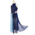 thumbnail image 5 of iiniim Sleeveless Flowy Skirt for Girls Ballet Leotard Dress Modern Ballerina Color Block Lyrical Dancewear Navy Blue 12, 5 of 7