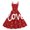 Deep Red, variant on Women's Dresses Valentine's Day Floral Print Off-Shoulder Punk Retro Dress Pink 2XL