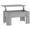thumbnail image 3 of vidaXL Coffee Table Grey Sonoma 79x49x41 cm Engineered Wood, 3 of 5