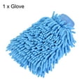 thumbnail image 3 of Uxcell Large Double-Side Microfiber Soft Chenille Dusting Wash Mitten Blue, 3 of 5
