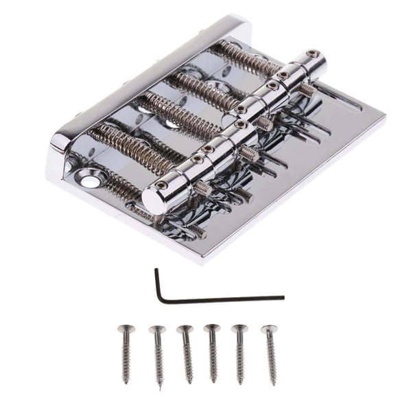Accesorio de Instrumento Musical de Juego de Puente de Bajo Eléctrico Fijo Duradero , Cromo Hugo Puente de bajo de 4 cuerdas