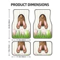 thumbnail image 2 of Wukai Brown Bunny Print Car Foot Mat Set of 4 Pieces, Anti-Slip Neoprene Auto Floor Mats Carpet, Universal Fit Automotive Floor Foot Mats Set for SUV, Van, Trucks, 2 of 6