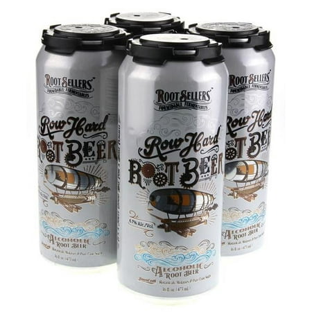 Row Hard Root Beer, 4 pack, 16 fl oz