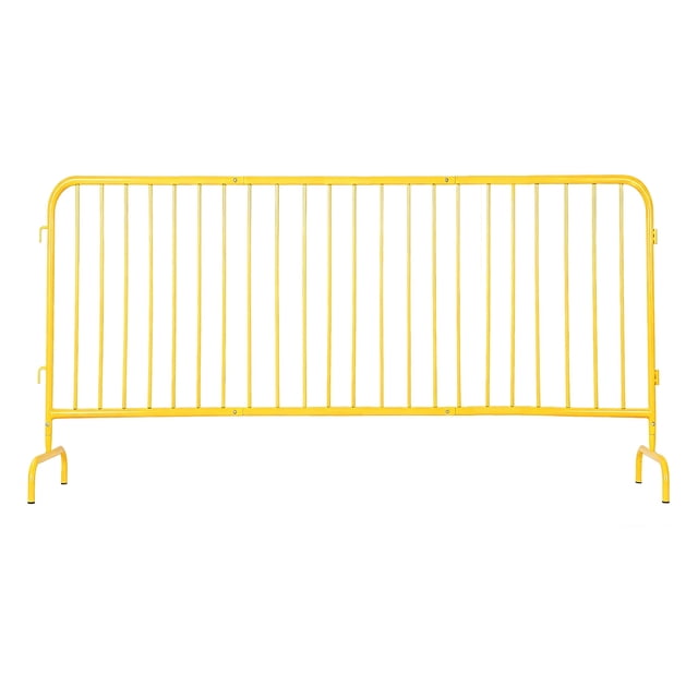 GloryStar Metal Interlocking Barricade, Heavy-Duty Steel Barrier, Rust-Proof Powder Coat Finish, Removable Bridge Feet, Tool-Free Assembly for Outdoor Event, Marathon