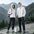 thumbnail image 2 of Miqool Men Women Rain Suit Set Waterproof Hooded Jacket Pants Outdoor Hiking Camping Lightweight Packable Windproof Rainwear Set, 2 of 9