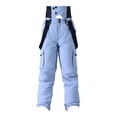 thumbnail image 4 of SRZYMJ Men's Cargo Pants Men's Solid Color Windproof Winter Outdoor Warm Thickened Double Shoulder Ski Sport Comfort Trousers with, 4 of 9