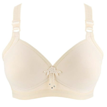 

Eashery Plus Size Bras for Women Adjustable Womens Bras Comfortable Khaki 85