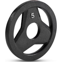 JFIT Cast Iron Olympic 2-Inch Grip Plate for Barbell, Single Plate, 5 LB