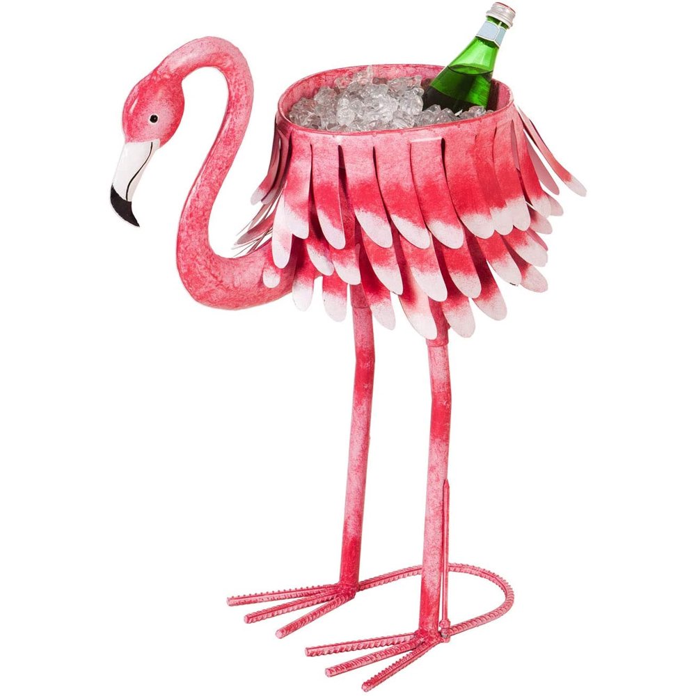 Metal Flamingo Chiller Planter - Walmart.com - Walmart.com
