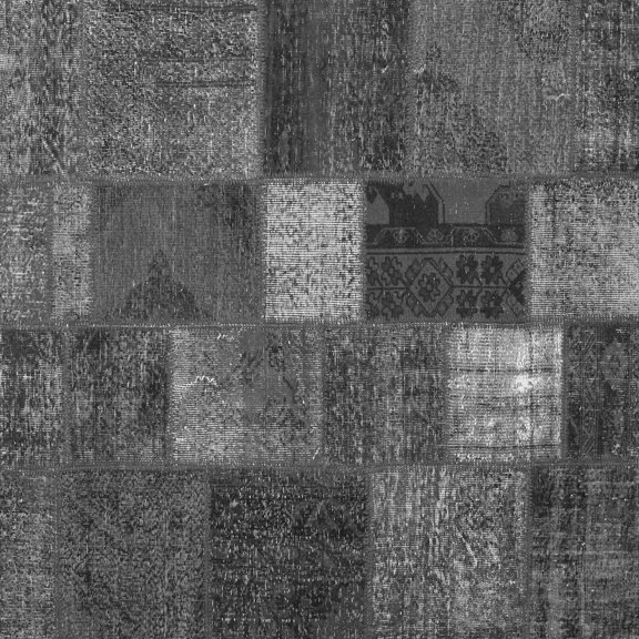 Ahgly Company Indoor Square Patchwork Gray Transitional Area Rugs, 7' Square