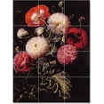 thumbnail image 1 of Ceramic Tile Mural-Johann Laurentz Jensen Flowers Painting 223. 24" w x 32" h using (12) 8 x 8 ceramic tiles, 1 of 3