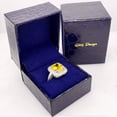 thumbnail image 4 of 5 Ct Radiant Cut Fancy Yellow Engagement Ring for Women Rhodium Plated Sterling Silver, 4 of 4