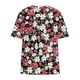 thumbnail image 4 of Fiudx Ofertas Flash Del Día Solo En Línea Camiseta Informal con Estampado de Letras para Mujer, Top de Manga Corta con Cuello Redondo y Hombros Caídos, 4 of 4