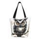 thumbnail image 1 of Fotbe Whimsical Owl On Branch Bolsa de Playa con Estampado, Bolsa de Hombro, Bolsa de Mano Espaciosa, Bolsa de Viaje Ligera, Bolsa de Compras Versátil, 1 of 6