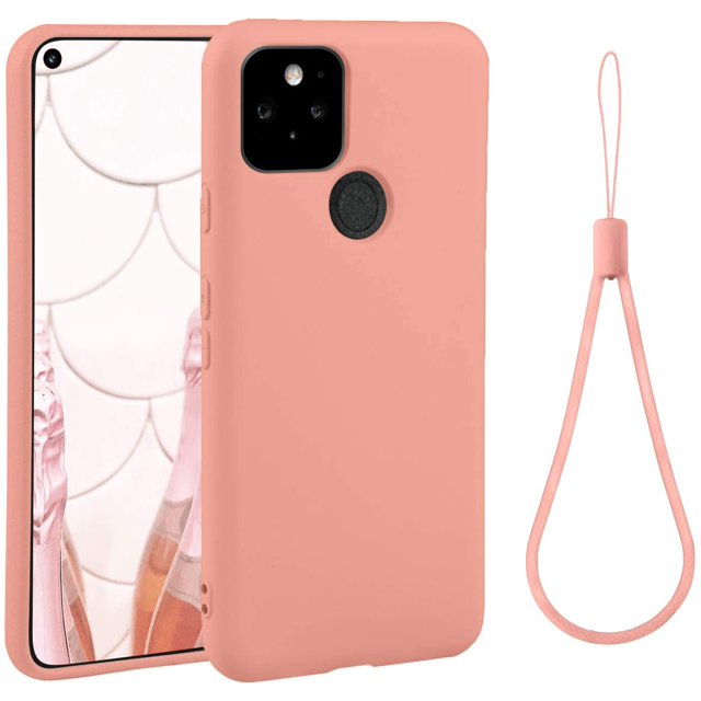 HAHDAXIA for Pixel 4a 5G Case 6.2 inch (2020), Liquid Silicone Slim Design with Camera and Screen Protection Microfiber Lining (with Strap Rope x 1), Silicone Case for Google Pixel 4a 5G Case