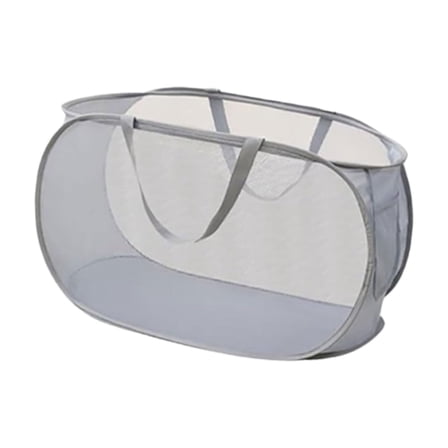 KMWGRE Popup Mesh Laundry Basket Durable Handles Collapsible Laundry Baskets Folding Clothes Pastic Hamper for Laundry Room College Dorm