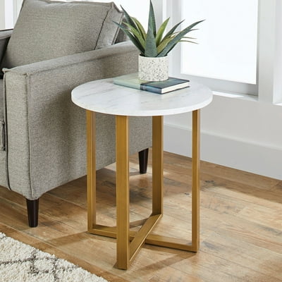 Buy Better Homes Gardens Lana Modern Side Table With Faux Marble Top