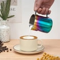 thumbnail image 4 of Stainless Steel Milk Frother - 400ml Steaming Pitcher - Perfect for Latte Art, Espresso & Cappuccino - Rainbow Color, 4 of 4