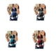 thumbnail image 2 of Camiseta Qarigey Manga Corta Verano Mujer Blusa Campesina Cuello en V Tops a Cuadros Azul 3XL, 2 of 5