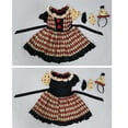 thumbnail image 5 of Playtopia Big‑Girls 3‑Piece Circus Clown Cosplay Costume Short‑Sleeve Ruffled Dress With Matching Wrist Cuffs And Cone Hat Set Size XS‑XL, Plus Size Friendly, 5 of 7