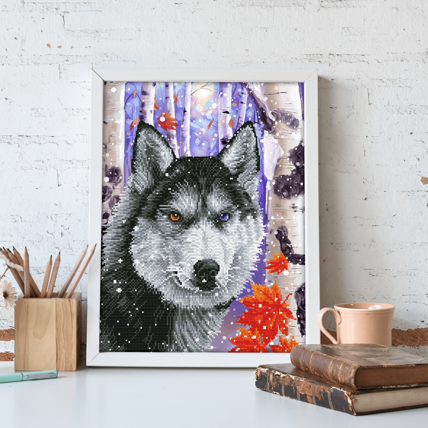 Diamond Dotz Forest Wolf Animal Diamond Painting Kits for Adults - Diamond Art Kits a Relaxing Creative Craft Kit with Dotz Gems 15"x19"