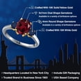 thumbnail image 2 of Gem Stone King 10K Two Tone Gold Red Rhodolite Garnet and Blue Sapphire Engagement Ring for Women | 2.70 Cttw | Oval 9X7MM | Gemstone January Birthstone | Size 7, 2 of 6