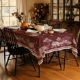 thumbnail image 2 of Fall Tablecloth Oval Thanksgiving Tablecloth Leaves Autumn Tablecloths Waterproof Thankgiving Decorations Printed Fall Table Cloth for Oval Tables 60 X 102 Inches, 2 of 6