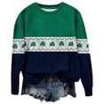 thumbnail image 6 of St. Patrick's Day Sweatshirts for Women Long Sleeve Crewneck Irish Sweatshirts Irish Clover Shirts for Women Green Shirts for Women Irish Gift Casual Loose Long Sleeve Fit Tops(Navy,S), 6 of 6