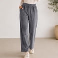 thumbnail image 4 of Axiiglly Flannel Pajama Pants for Women, Cute Printed Elastic Waist Wide Leg Pajama Pants with Pockets, Plus Size Loose Comfy Lounger Sleepwear Trousers, 4 of 7