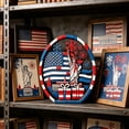 thumbnail image 5 of Miwamany Patriotic Layered Wooden Decor Statue, Independence USA Flag Fireworks Tabletop Ornament, 4th of July Shelf Home Decoration for Living Room Mantel, 5 of 7