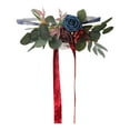 thumbnail image 1 of Arreglo floral artificial para respaldo de silla para boda. Decoración artificial para respaldo de silla. rojo, 1 of 3