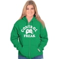 thumbnail image 4 of Control Freak Controller Geek Gamer Zip Up Hoodie Men's Women's Brisco Brands 3X, 4 of 6