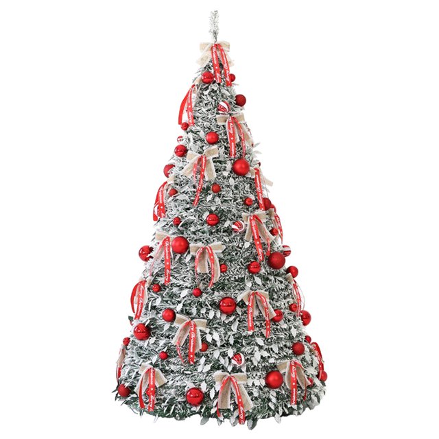 6 Ft Pops Up Christmas Tree with Lights: Pre-lit Collapsible Tree for Home Decor